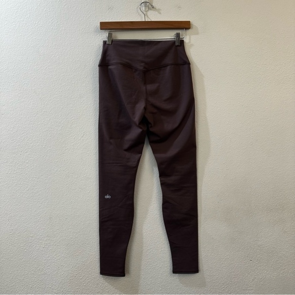 ALO Yoga Airlift Brushed-Fleece Winter Warm High Waist Leggings Size S Purple - Picture 4 of 9